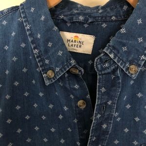 Marine Layer Hudson Indigo Button Down